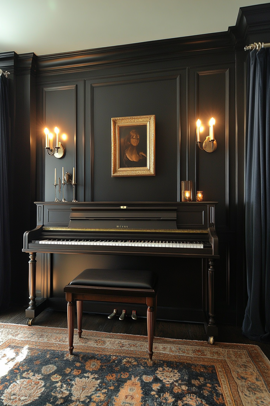 upright piano decor