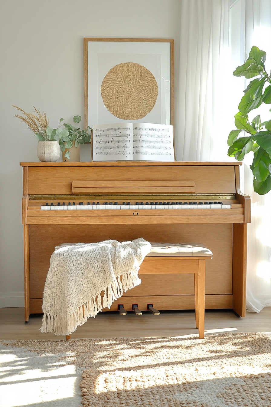 upright piano decor