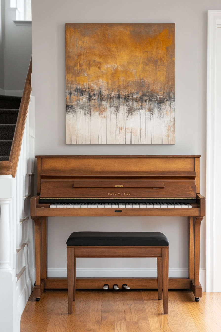 upright piano decor