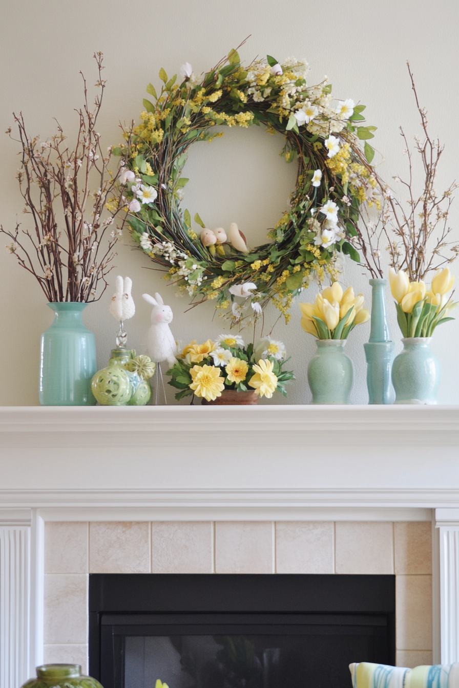 spring-mantel-decorating-ideas