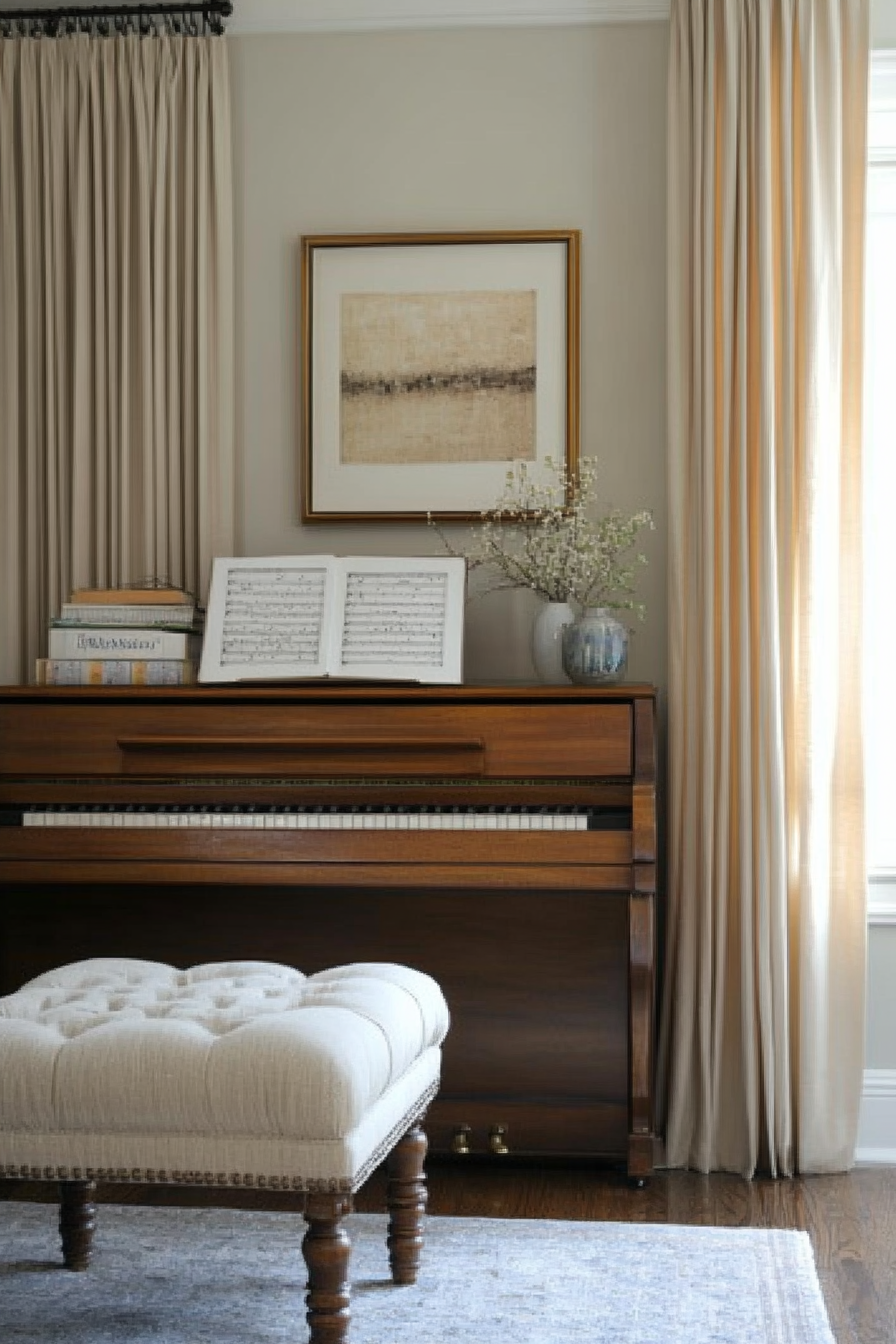 upright piano decor