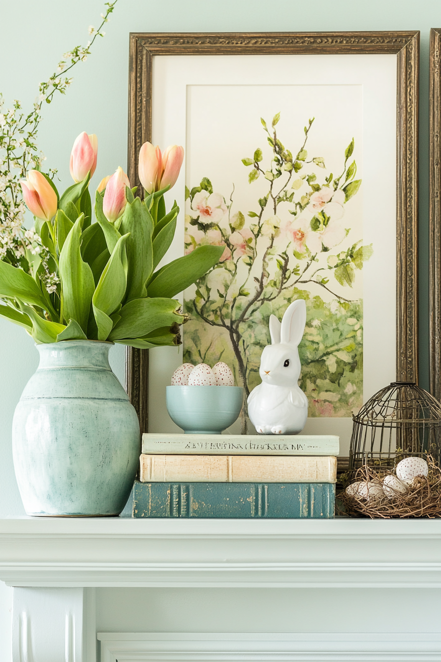 spring-mantel-decorating-ideas
