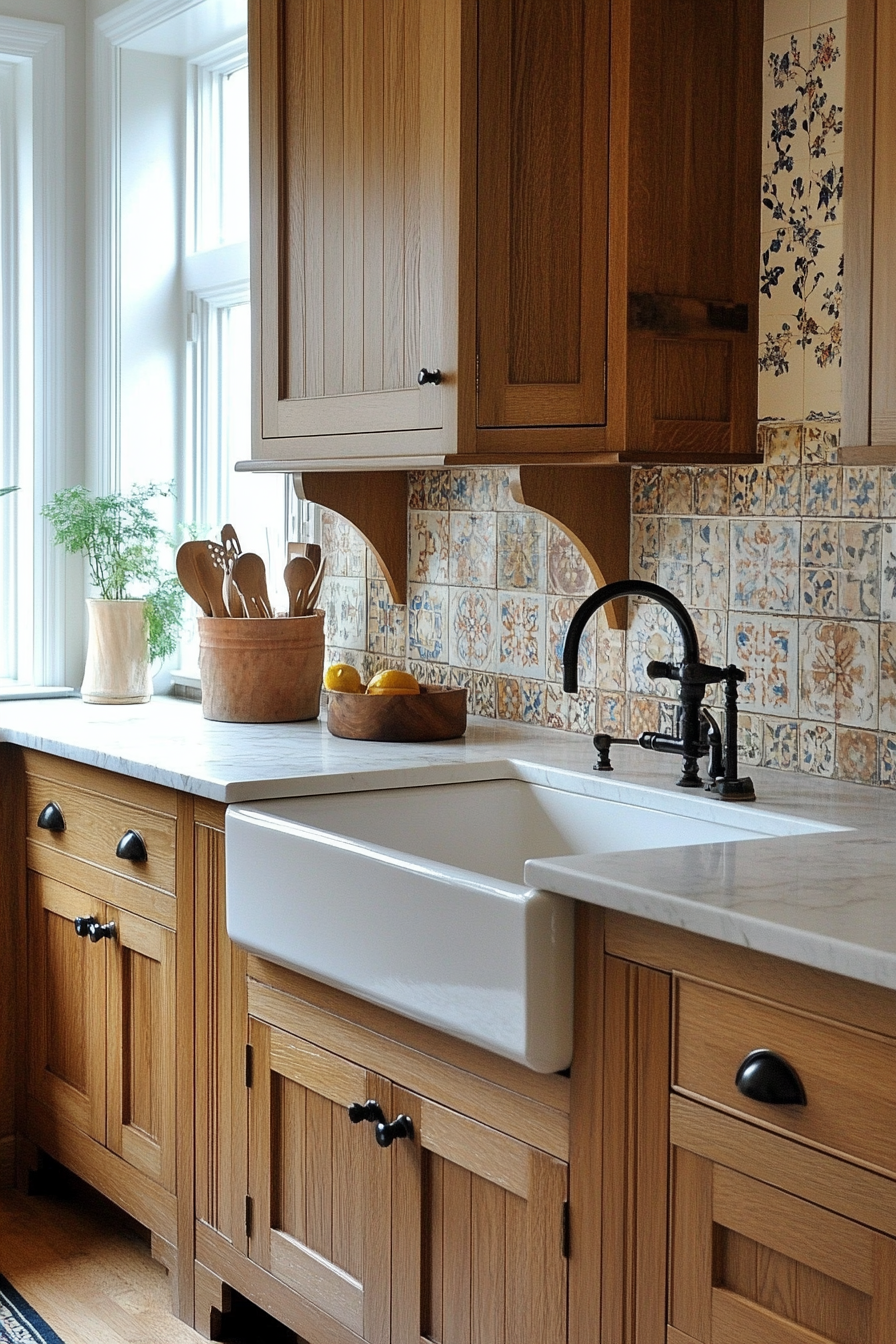counter-tops-with-honey-oak-cabinets