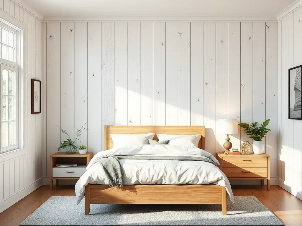 Vertical shiplap for bedroom