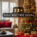 Gold And Red Christmas Tree Ideas For A Cozy Luxe Home